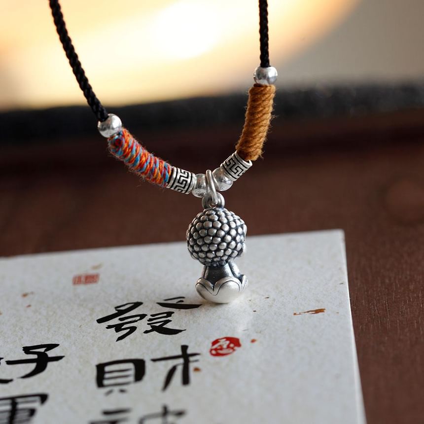 Sterling Silver Necklace Pendant 925 Buddha