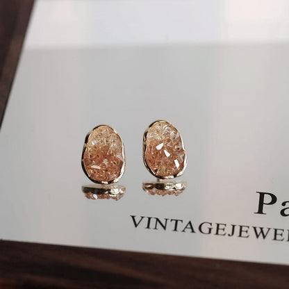 Silver Stud Sterling Crystal 925 Earring