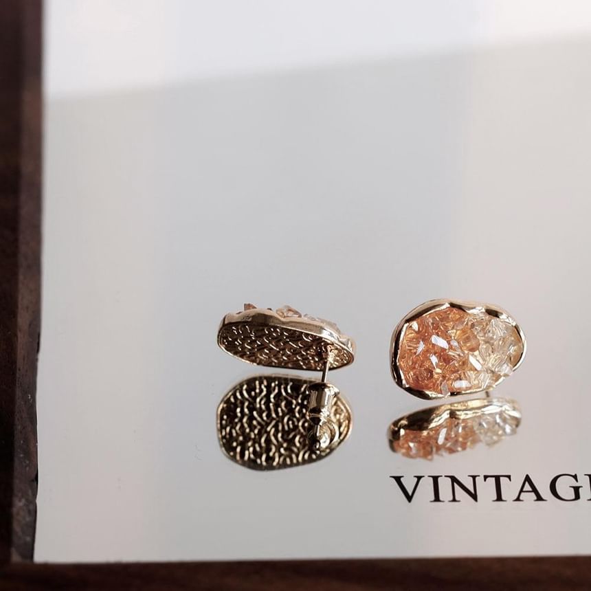 Silver Stud Sterling Crystal 925 Earring