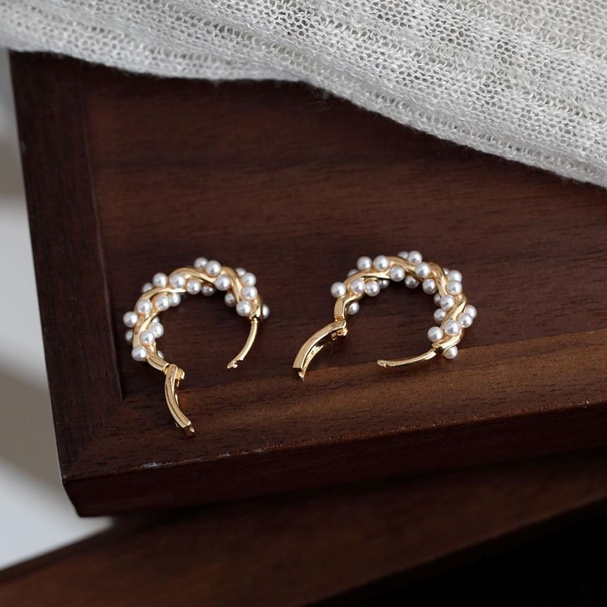 Pearl Faux Earring Hoop