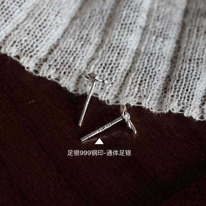 Sterling 925 Earring Bowknot Silver Stud