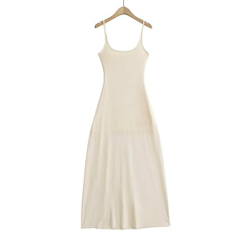Mesh A-Line Maxi Dress