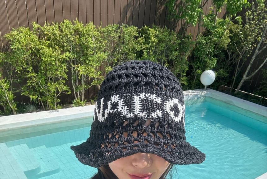 Hat Lettering Bucket Crochet