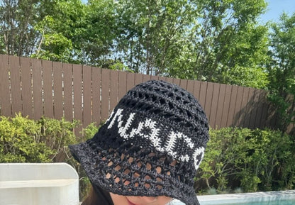 Hat Lettering Bucket Crochet