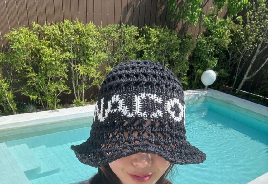 Hat Lettering Bucket Crochet