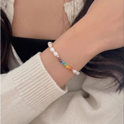 Silver Beaded Bracelet Sterling