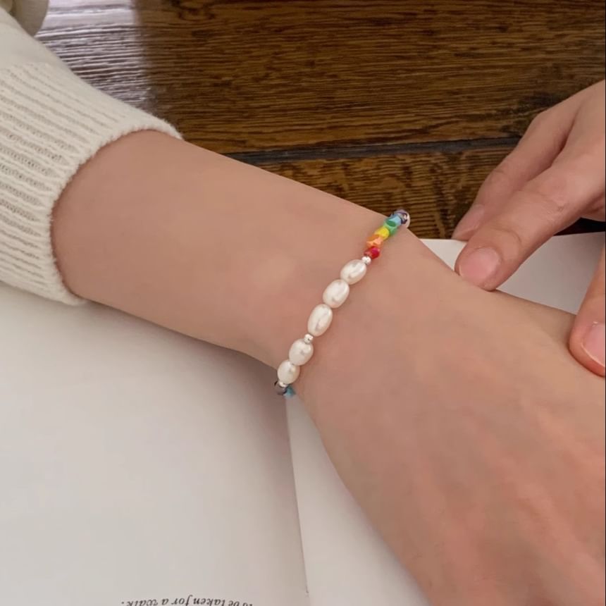 Silver Beaded Bracelet Sterling