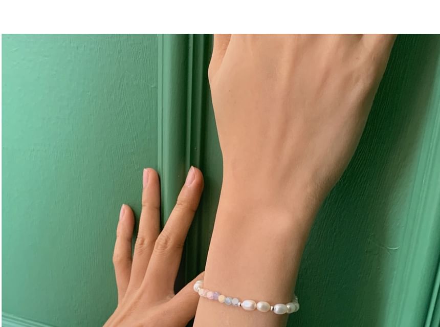 Silver Beaded Bracelet Sterling