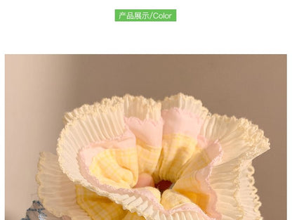 Scrunchie Plaid Panel Pleated
