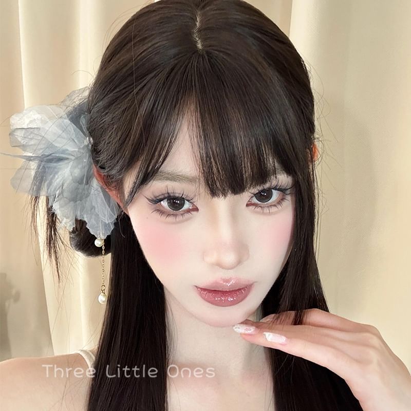 Flower Pin Mesh Hair