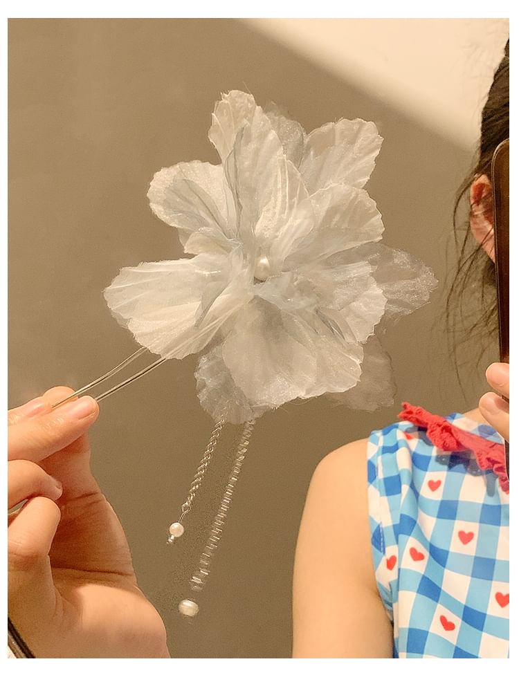 Flower Pin Mesh Hair