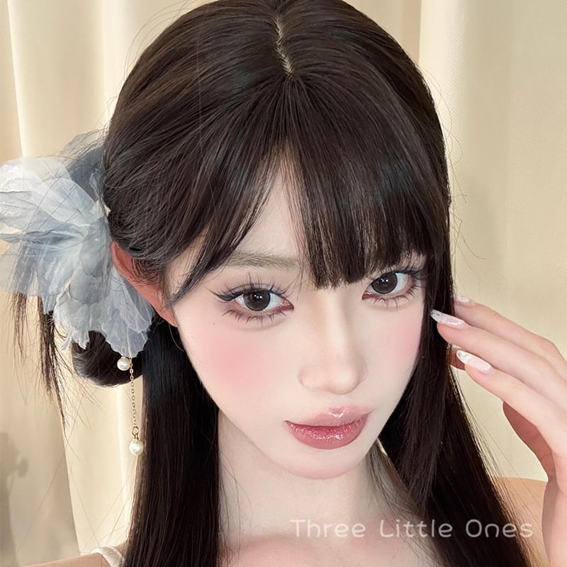 Flower Pin Mesh Hair