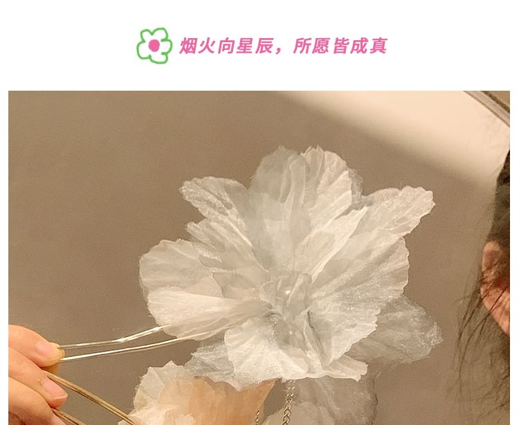 Flower Pin Mesh Hair