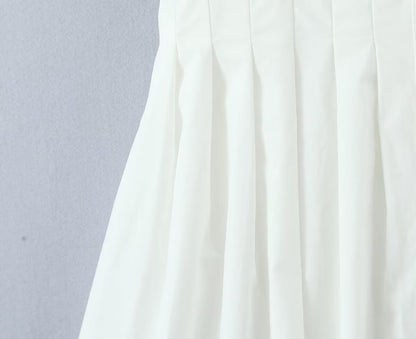 V-Neck Lace A-Line Midi Dress