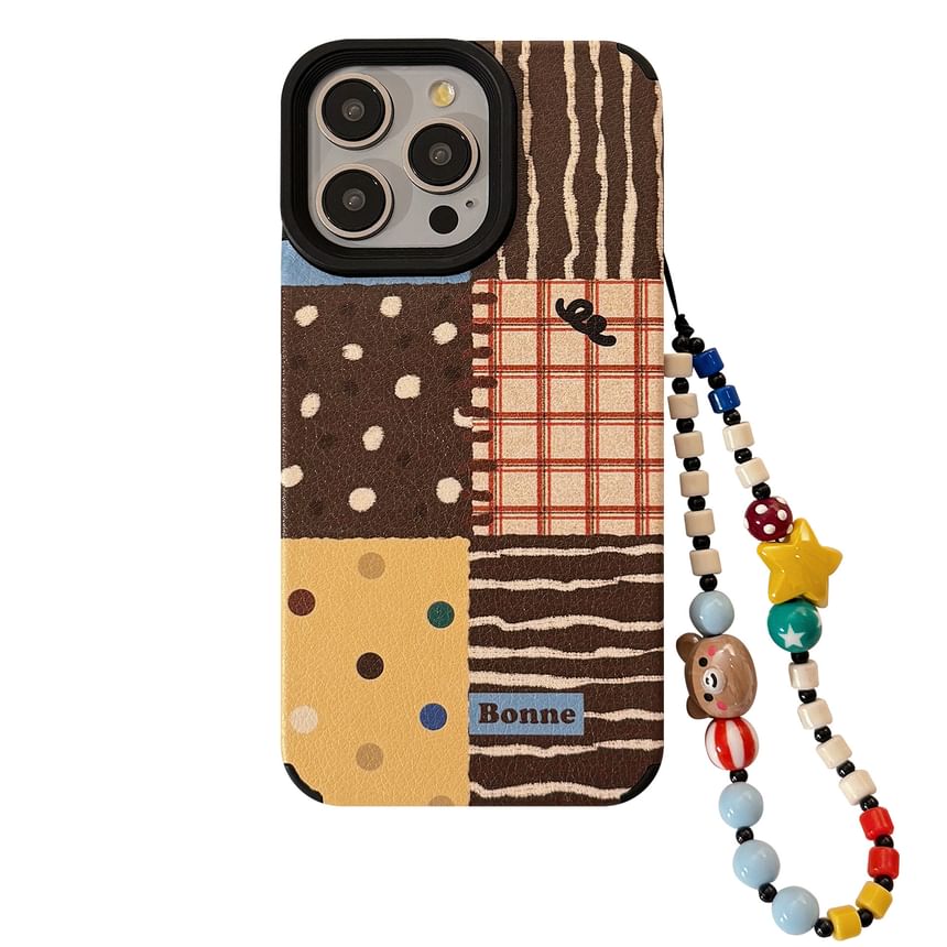 / Patterned Phone Strap Case Set