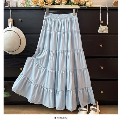 Tiered Midi A-Line Skirt - Available in 5 Shades