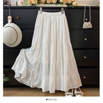 Tiered Midi A-Line Skirt - Available in 5 Shades
