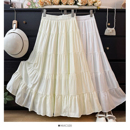 Tiered Midi A-Line Skirt - Available in 5 Shades