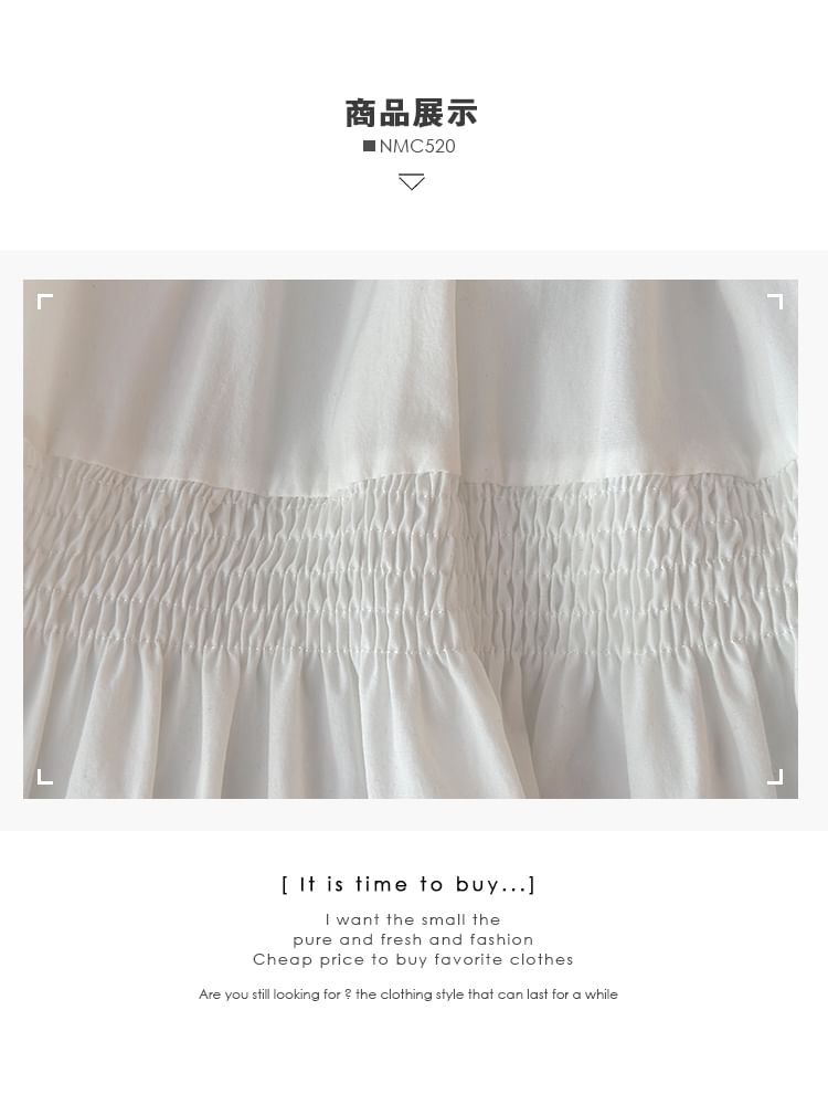 Ruffle Trim High-Rise A-Line Skirt - Elegant