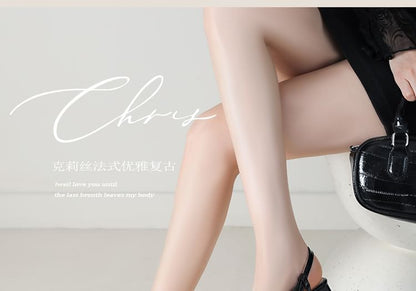 Chunky Heel Pointed Toe Mesh Slingback Sandals