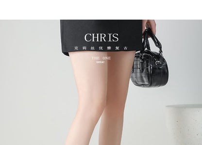 Chunky Heel Pointed Toe Rhinestone Mesh Slingback Sandals