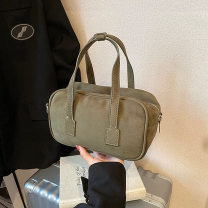 Faux Suede Shoulder Bag