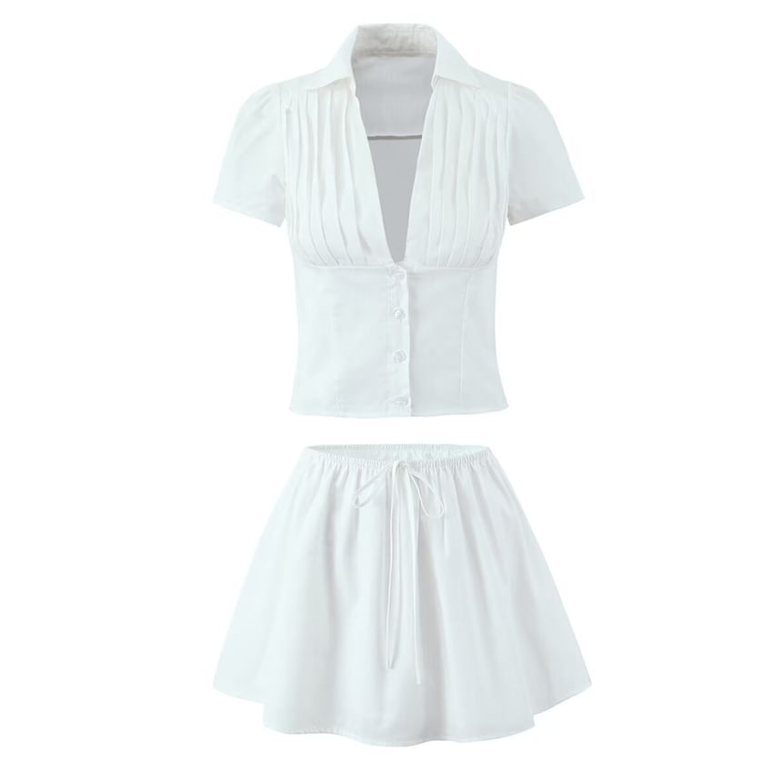 Crop Top & Mini A-Line Skirt Co-ord Set