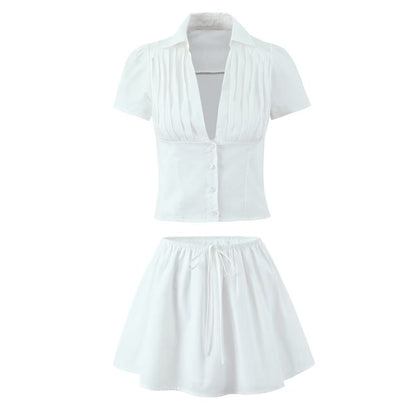 Crop Top & Mini A-Line Skirt Co-ord Set