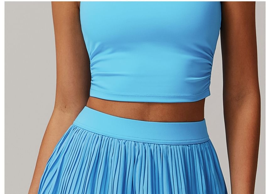 Athletic Pleated Mini Skirt