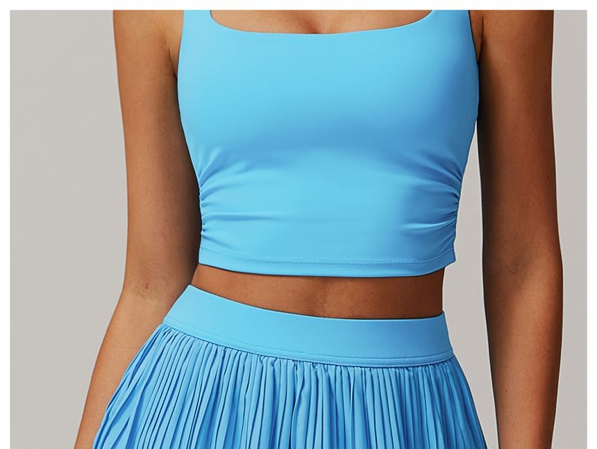 Athletic Pleated Mini Skirt