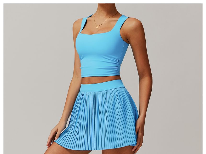 Athletic Pleated Mini Skirt