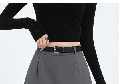 Ruffled Mini A-Line Skirt