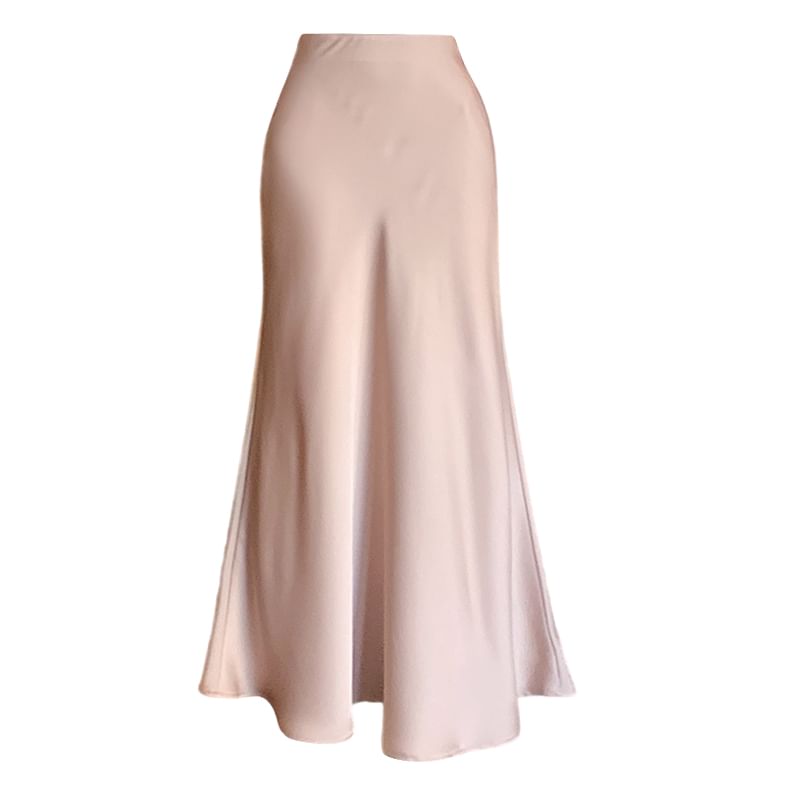 Satin Fishtail Maxi Skirt