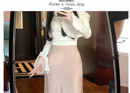 Satin Fishtail Maxi Skirt