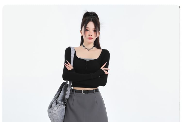 Frill Trim Mini A-Line Skirt