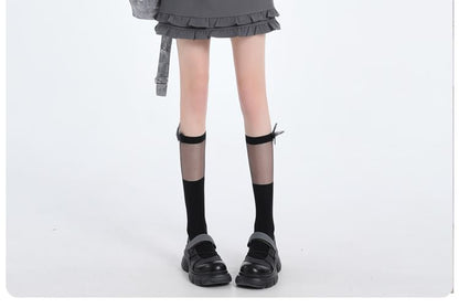 Frill Trim Mini A-Line Skirt