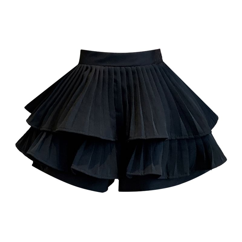 Ruffle Accordion Mini Skirt