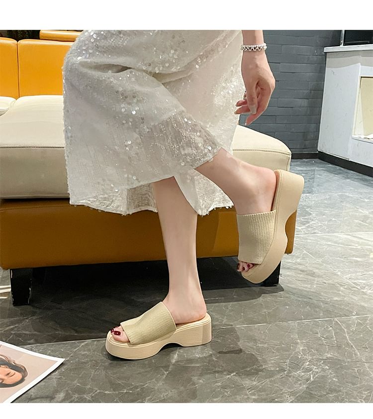 Platform Slide Sandals