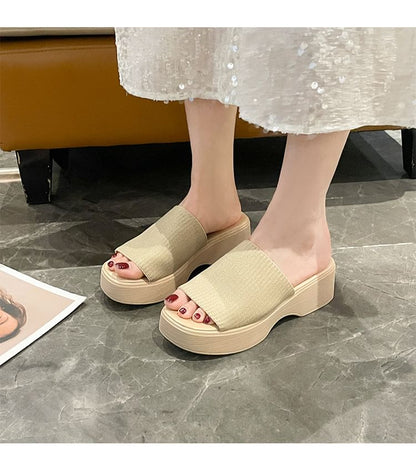Platform Slide Sandals