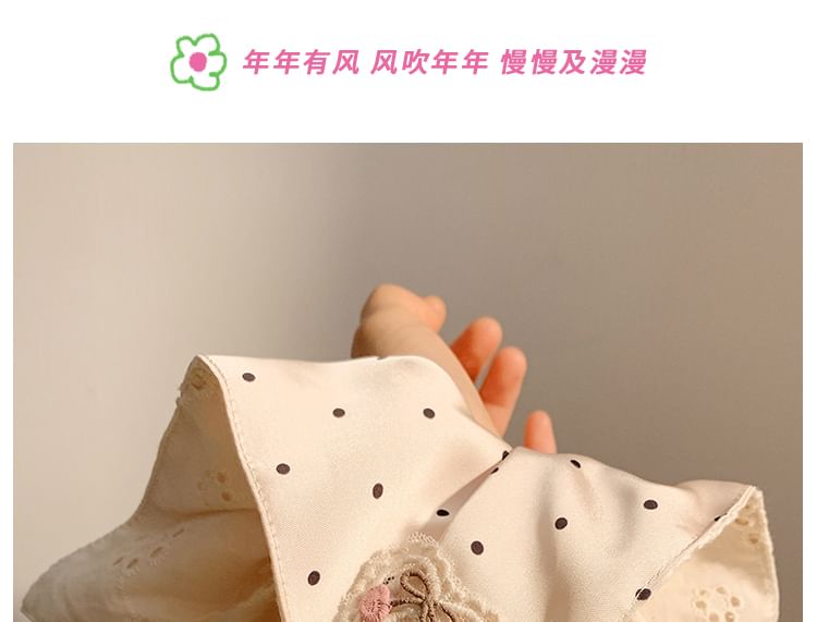 Scrunchie Polka Dot (Various Designs) Applique / Cherry