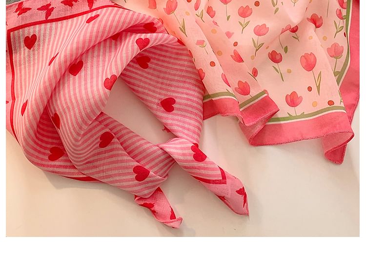 Print Scarf Head Linen Designs) Cotton (Various