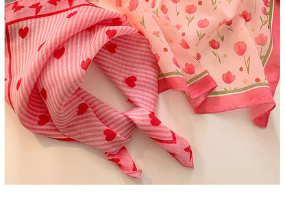 Print Scarf Head Linen Designs) Cotton (Various