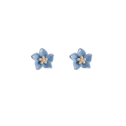 / Flower Clip Stud Earring On