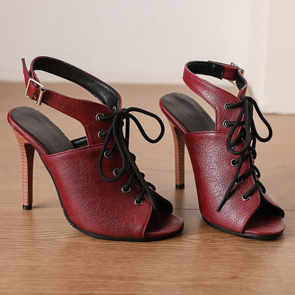 Stiletto Heel Lace Up Sandal