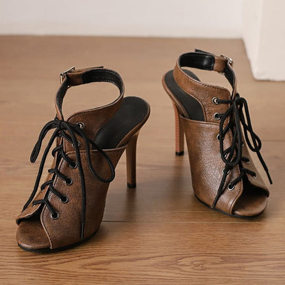 Stiletto Heel Lace Up Sandal