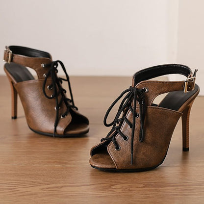 Stiletto Heel Lace Up Sandal