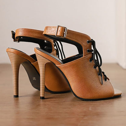 Stiletto Heel Lace Up Sandal