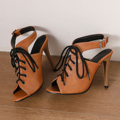 Stiletto Heel Lace Up Sandal