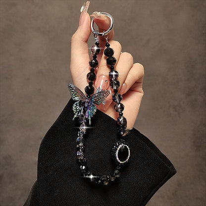 Crystal Butterfly Faux Strap Phone