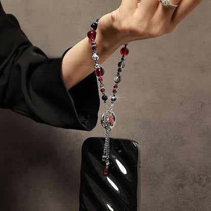 Crystal Faux Phone Strap Bow